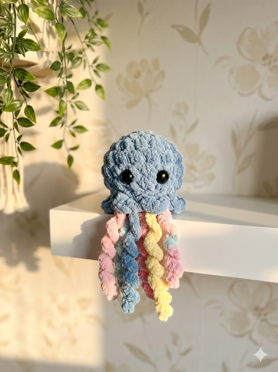 Rainbow Octopus Plushie